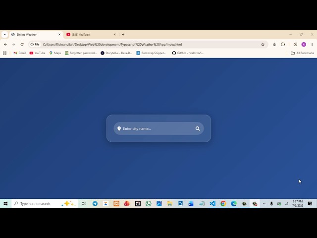 My Typescript Weather App Assignment