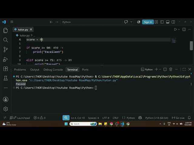 Python — if elif else