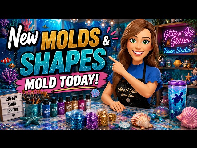 #1262 New Molds And Shapes Mold! Chameleon Flake Extravaganza!