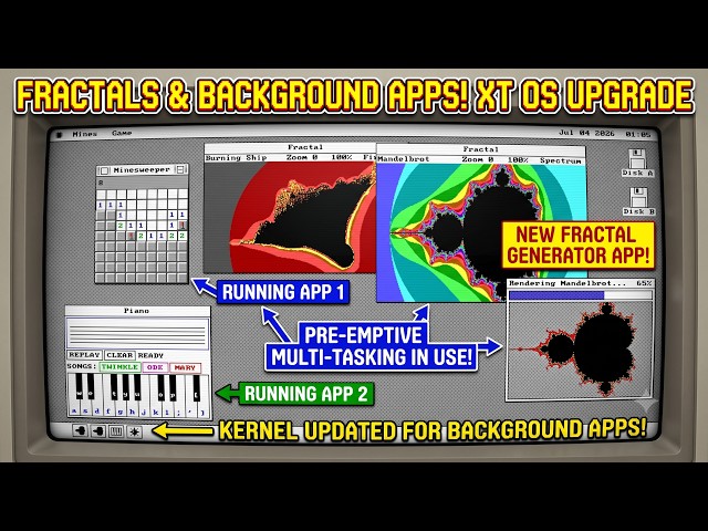 Pre-emptive multitasking in 41KB — the 8086 could do this in 1981