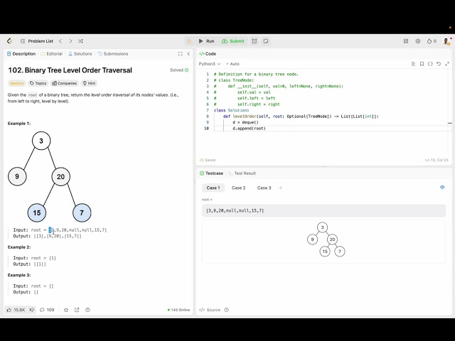 Binary Tree Level Order Traversal