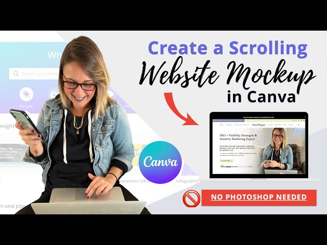 How to Create a Scrolling Website Mockup Using Canva | Make a Video Website Mockup for Any Device!