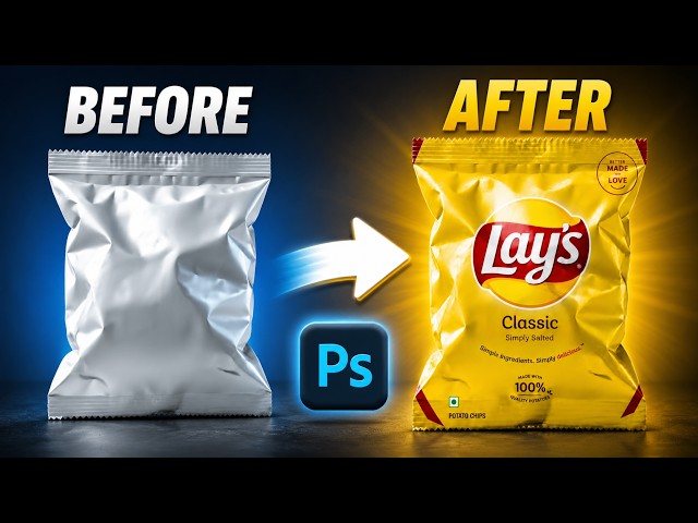 Chip Mockup Design in Adobe Photoshop | Realistic Packaging Mockup Tutorial 2026