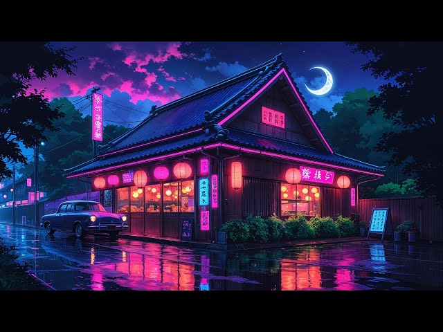 교토의 비 내리는 창문 🌧️ 빈티지 일본 로파이 | 휴식과 성찰을 위한 칠홉