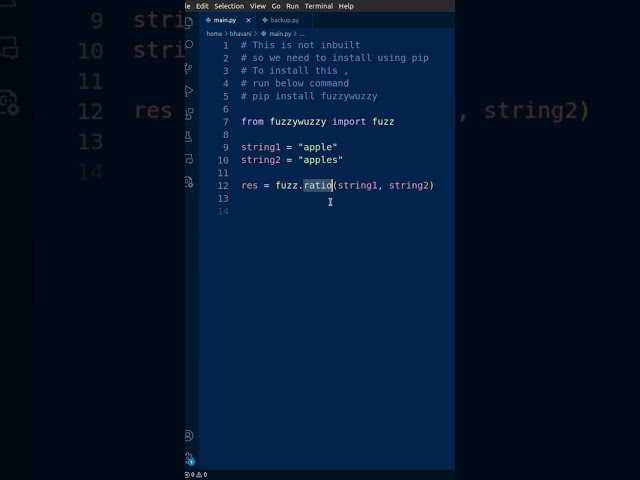 Find string similarity ratio in python | Tamil |