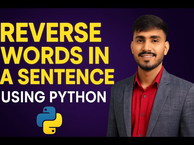 Reverse Words in a Sentence using Python | Python String Interview Question Explained #python
