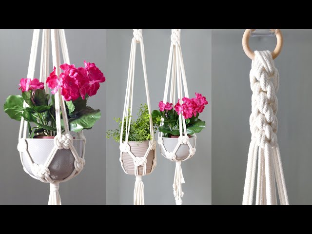 Easy Macrame Plant Hanger with Josephine Knot NEW Way to start Hanger
