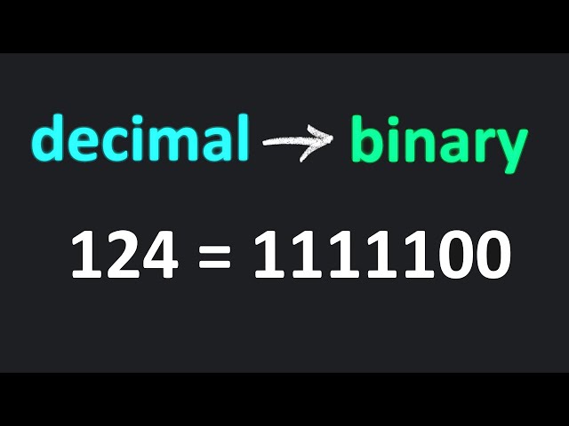 Convert decimal to binary EASY!