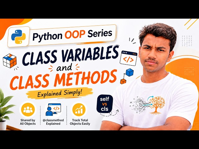 Python Class Variables & Class Methods Explained for Beginners | @classmethod in Python OOP | TAMIL