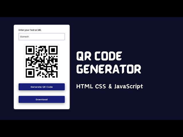 How To Make QR Code Generator Using HTML CSS And JavaScript