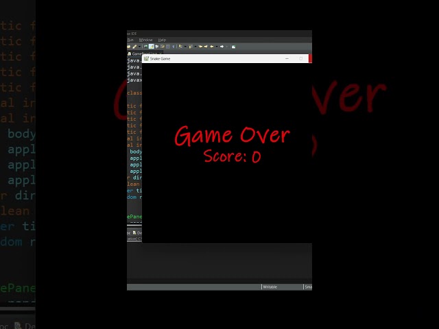 Snake Game Practice Project in Java #codeing #programming #games #game #snakegame