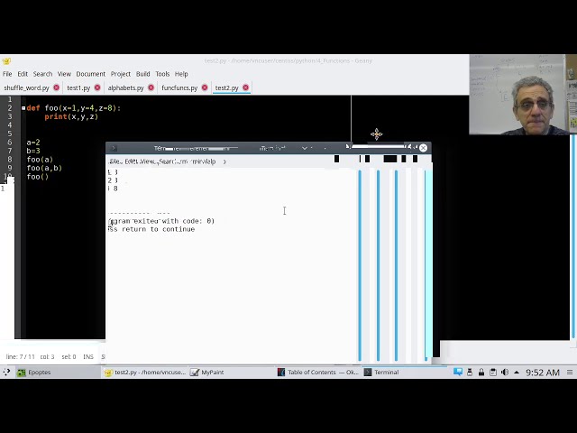CS1 Lesson 19 - Functions - globals, default args, keyword args, var args, doc strings
