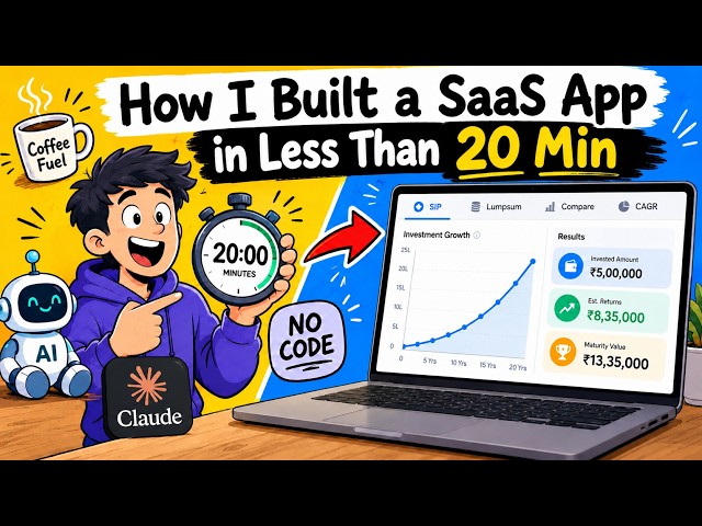 How I Built a SaaS App in Under 20 Minutes — No Code, Just AI