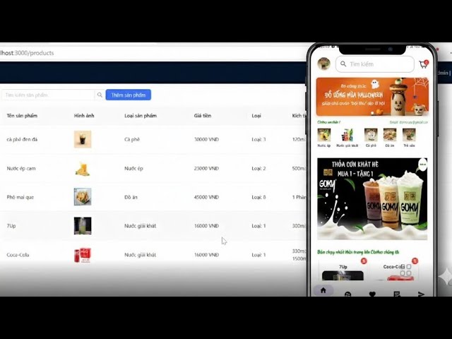 Demo project Ứng dụng quản lý coffee kết hợp với website quản trị || [java + nodejs + firebase]