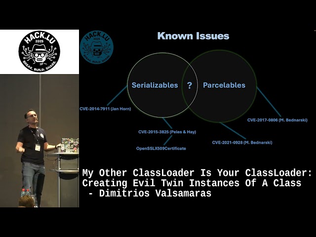 My Other ClassLoader Is Your ClassLoader: Creating Evil Twin Instances - Dimitrios Valsamaras