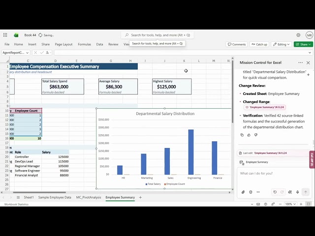 Testing my excel agent prototype- MC for excel {part-1}