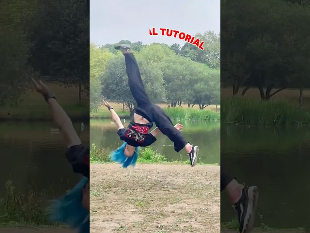 Step-by-Step Side Aerial Tutorial 🤸‍♀️✨ #acrobatics #easy