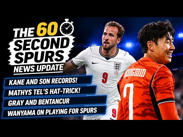 THE 60 SECOND SPURS NEWS UPDATE: Kane, Son, Tel Hat-Trick! Gray, Wanyama "We Had a Great Group!"