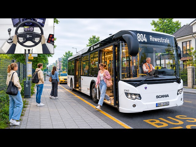 The Bus - Driving Through the Narrow Roads of Oberhavel Germany | Steering Wheel Gameplay
