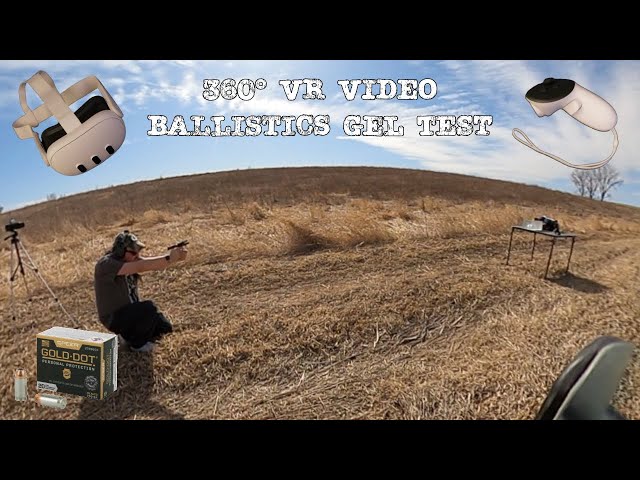 360 Video - Sig P365 380 + Speer Gold Dot 90gr vs Ballistics Gel at 10 Yards