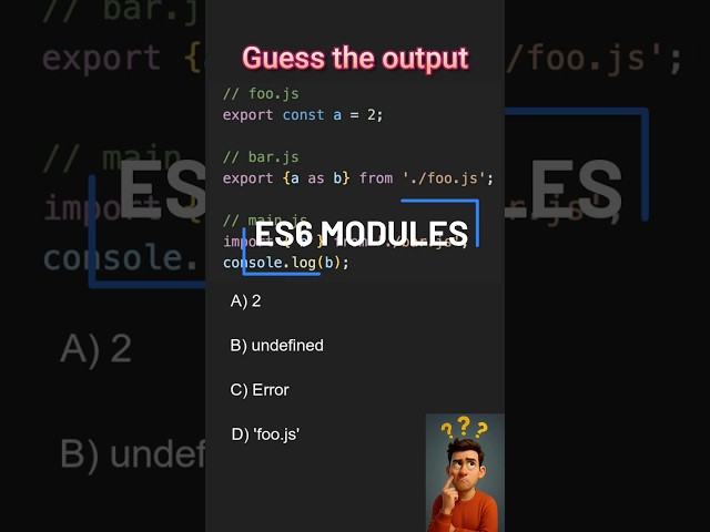 Javascript interview questions -es6 #shorts #short #shortsfeed #webdevelopment #javascript #ytshorts