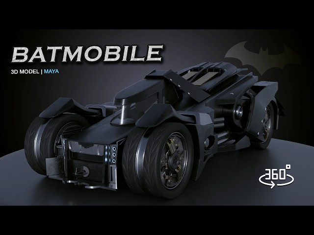 Batmobile 3D Model | 360° Render in Maya | Student Project