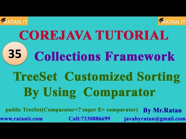 Core java Tutorial || Collections Framework || video-35 || TreeSet Vs.Comparator|| By Ratan sir