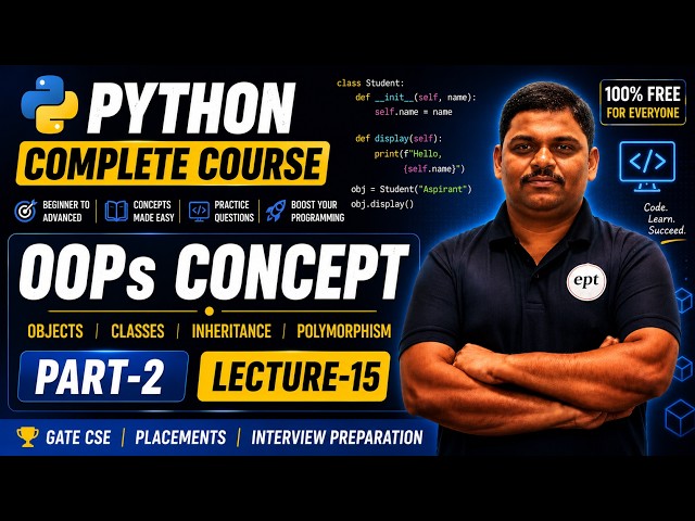 OOPs in Python Explained from Scratch | Lecture 15 Part 2 | Complete Python Course