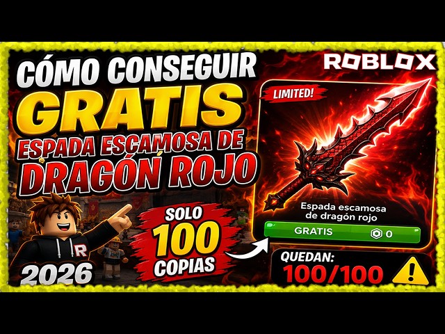 COMO CONSEGUIR GRATIS LA ESPADA ESCAMOSA DE DRAGÓN ROJO EN ROBLOX 🔥 2026