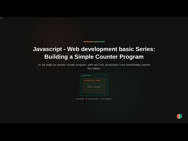 Javascript - Web development basic Series: Building a Simple Counter Program