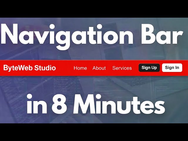 How to Build a Stylish Navigation Bar (CSS Tutorial)