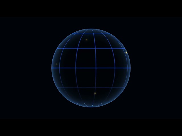 Wireframe globe network | Visual Loop | Python + Taichi CUDA | 60 FPS