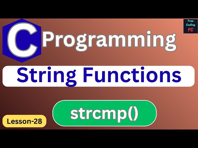 strcmp() function | C Programming Tutorial | C Programming for Beginners | Learn C| L-28|