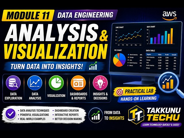 MODULE 11 | Data Analysis & Visualization | Data Engineering | AWS Data Engineering Tutorial