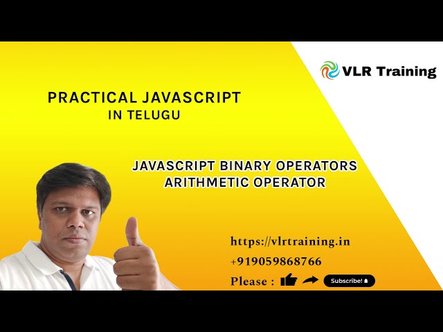 JavaScript Unary Operators | Arithmetic Operators 19 | Practical JavaScript Training in Telugu | ...