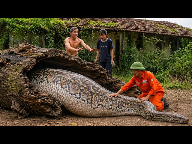Horrified to discover a giant python monster attacking people | Shocking Discovery in the Village