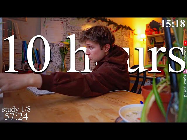 LIVE | 10-HOUR study with me 📚⛈️ rain sounds & pomodoro timer 60 & 10