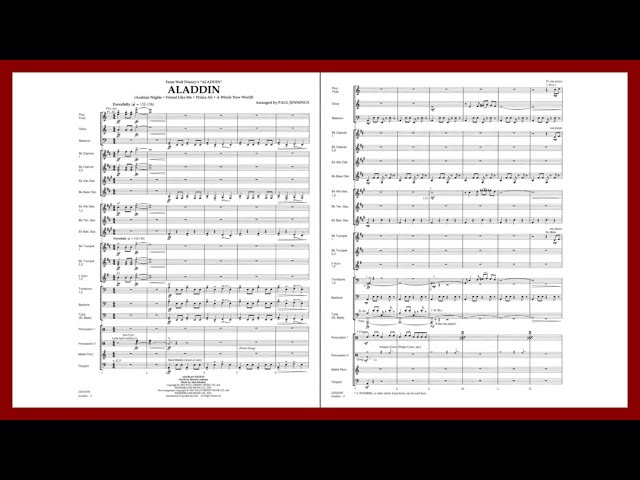 Aladdin (Disney Medley) by Alan Menken | Arr. Paul Jennings