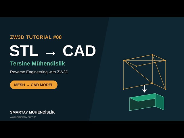 ZW3D Tutorial  | Basic Reverse Engineering | STL to 3D Model #08