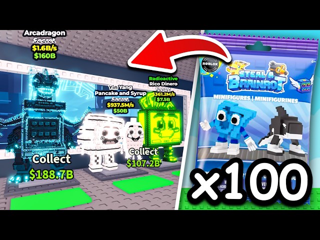 I Bought 100 DLC Boxes To Get NEW RAREST Brainrots In Roblox Steal A Brainrot!
