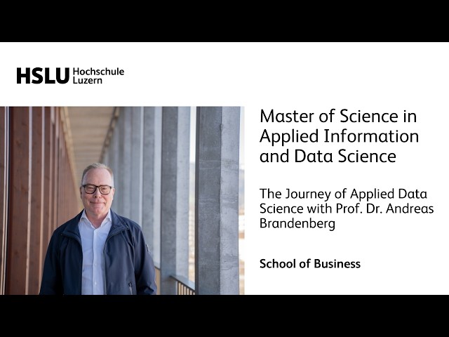 The Journey of Applied Data Science with Prof. Dr. Andreas Brandenberg