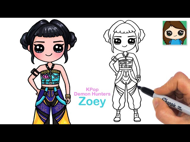How to Draw Zoey | KPop Demon Hunters