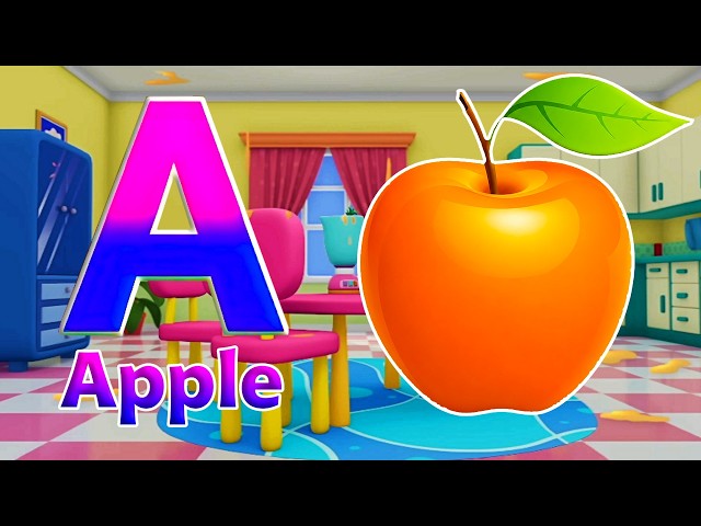 New Phonics Song 2 With TWO Words in 3D - ABC Alphabet Songs A For Airplane & अक्षर सीखना  A1754