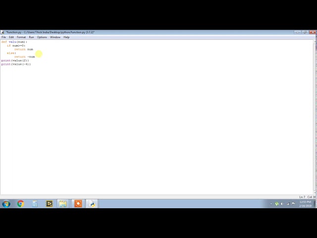 Python in Tamil-With argument with return type
