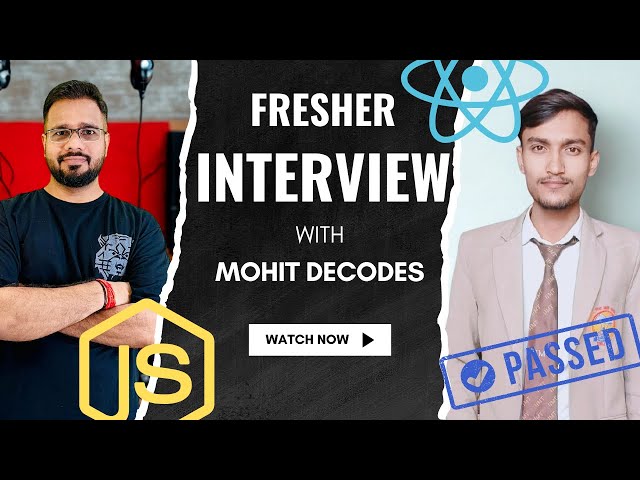 Frontend / MERN Stack Developer Mock Interview | Fresher | React & JavaScript