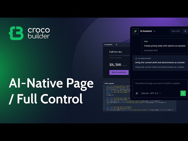 How to Build an AI‑Native WordPress Page Using CrocoBuilder