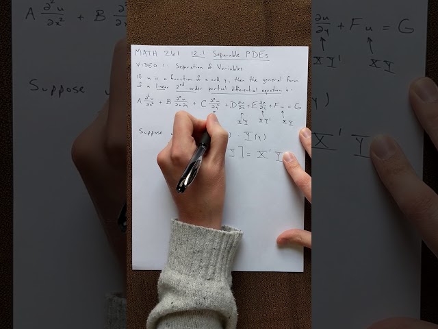 Math 261 12.1 #1 Separation of Variables