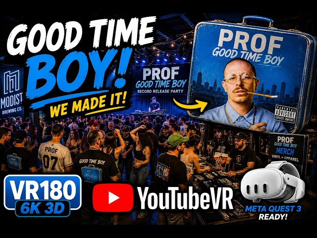 Inside PROF's Good Time Boy Release Party! 🎉 (VR180) Bust it! Get IN there! #PROF #Minneapolis