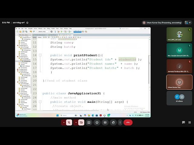 object oriented review class