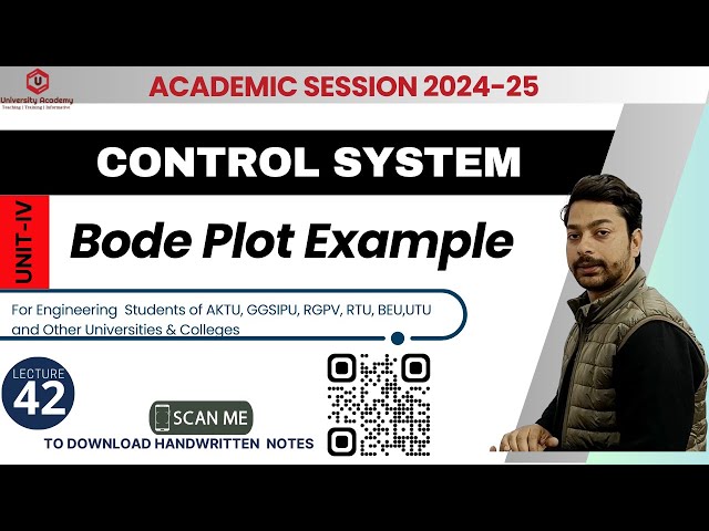 CS42: Frequency Response Analysis |  Bode Plot | Bode Plot Solved Example | FRA